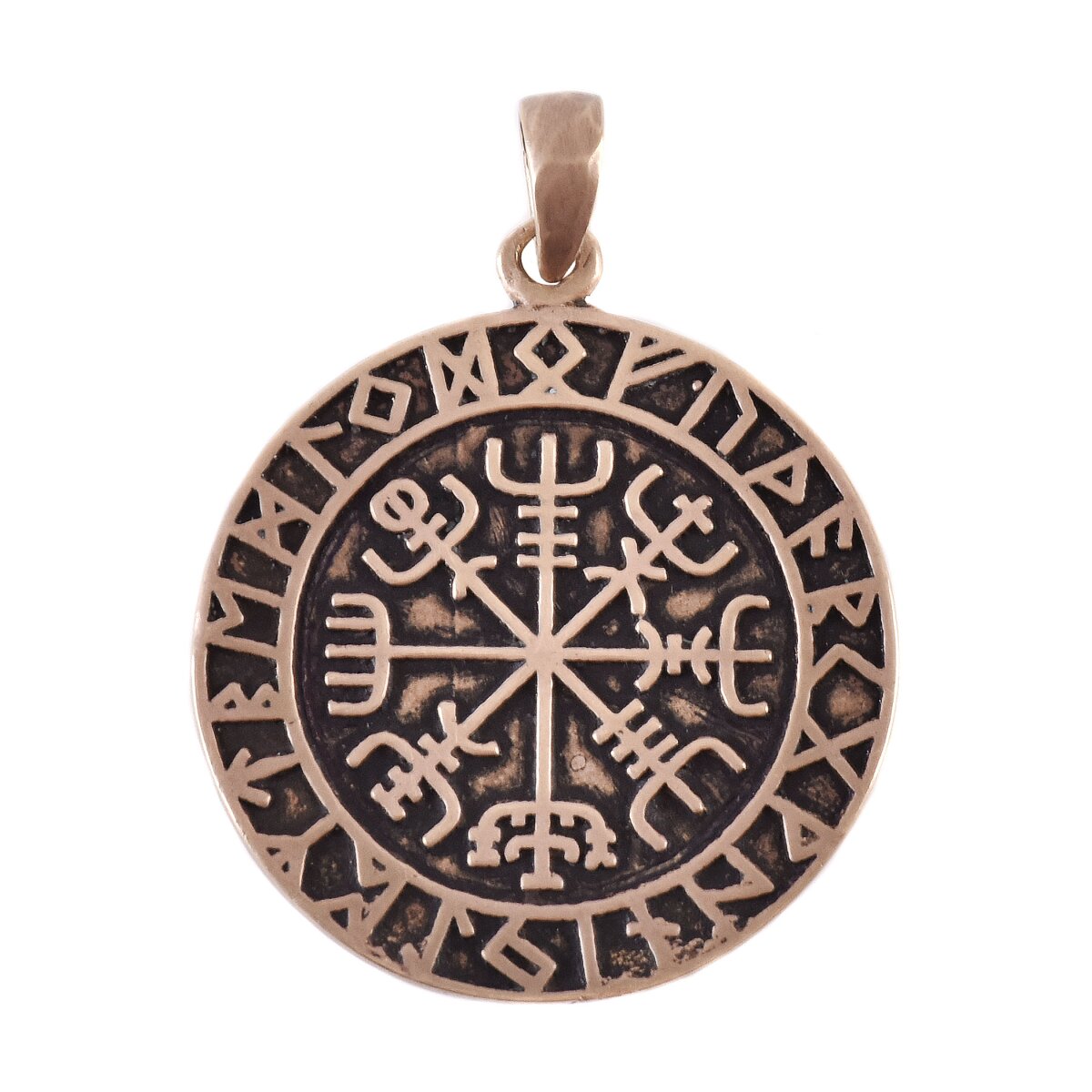 Ciondolo in bronzo "Vegvísir