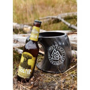 Chope à bière en corne - "Valknut"