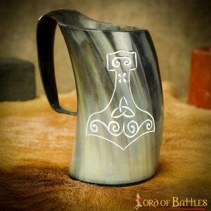 Chope à boire ou chope à bière Marteau de Thors "Mjölnir" app. Capacité de 600ml