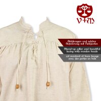 Chemise médiévale classique ou chemise à lacets naturelle "Anno" XXXL