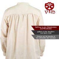 Chemise médiévale classique ou chemise à lacets naturelle "Anno" XXXL