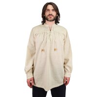 Chemise médiévale classique ou chemise à lacets naturelle "Anno" XXXL