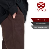 Classique pantalon médiéval simple brun "Sibert" XL