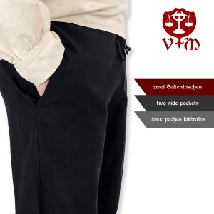 Classique pantalon médiéval simple noir "Sibert" XXL