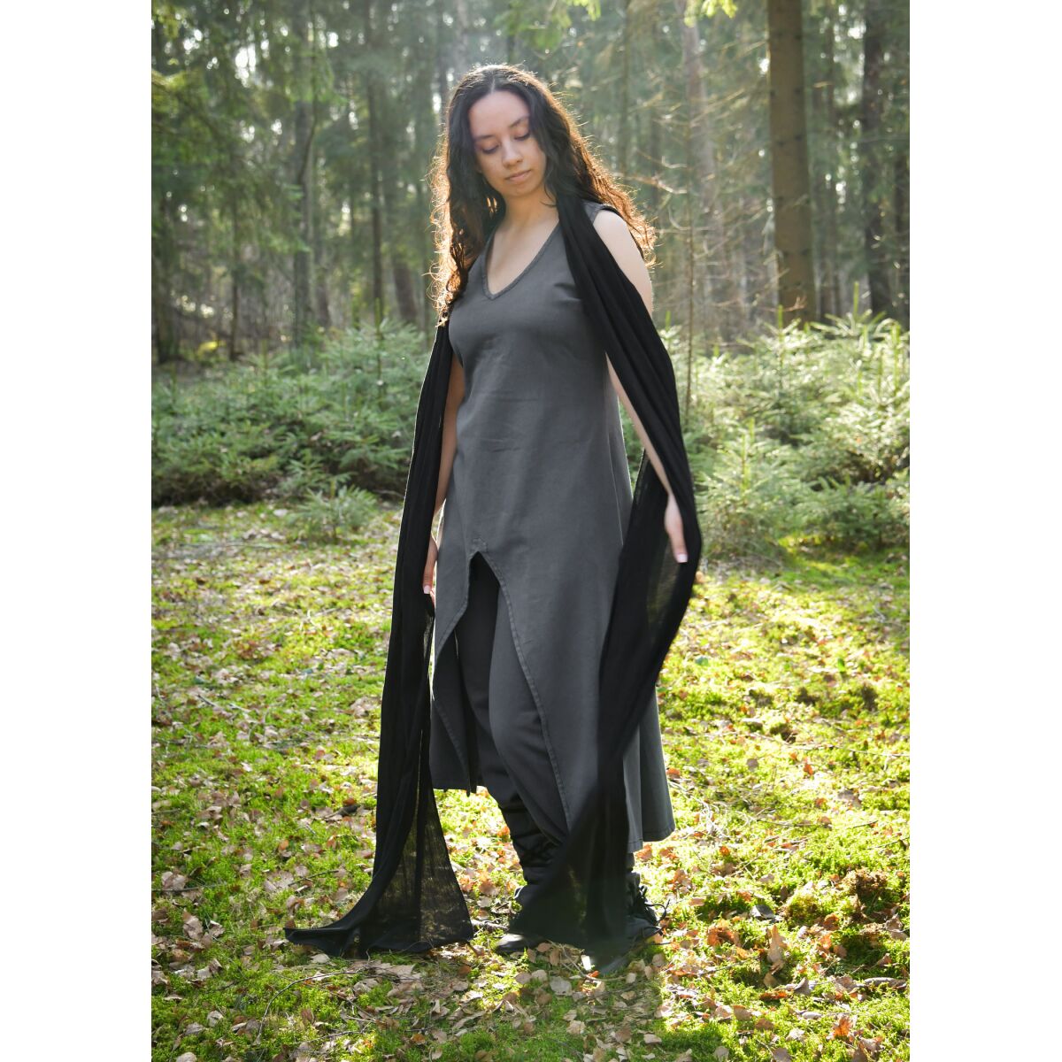 Robe médiévale grise sans  box