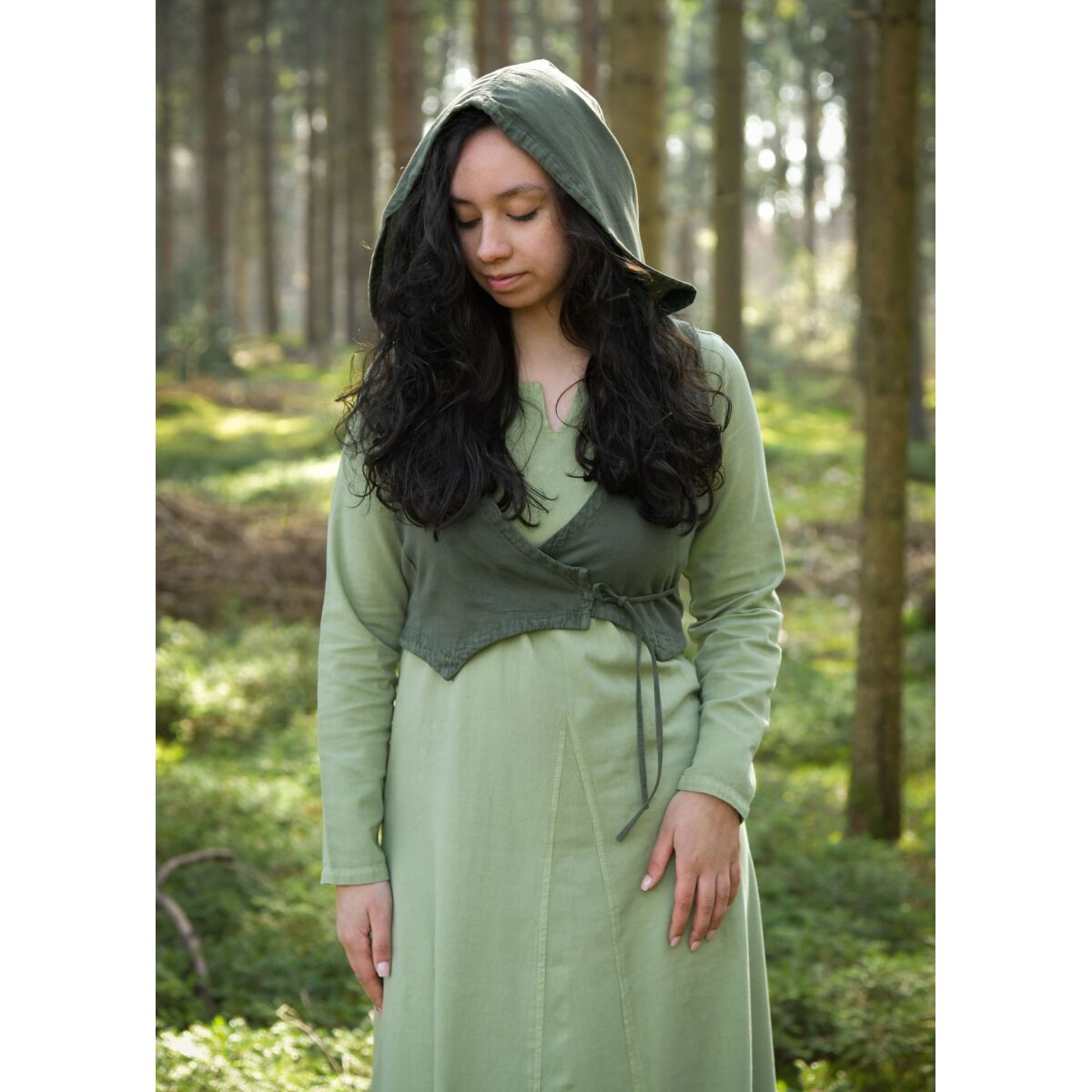 Gilet Médiéval Femme vert  box
