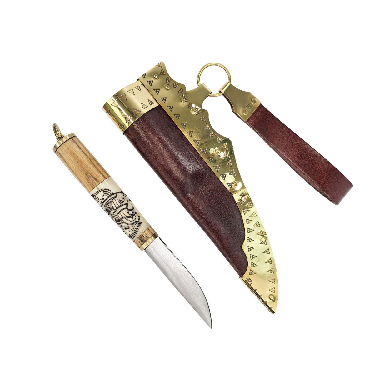 Couteau viking de style Oseberg avec &ea box