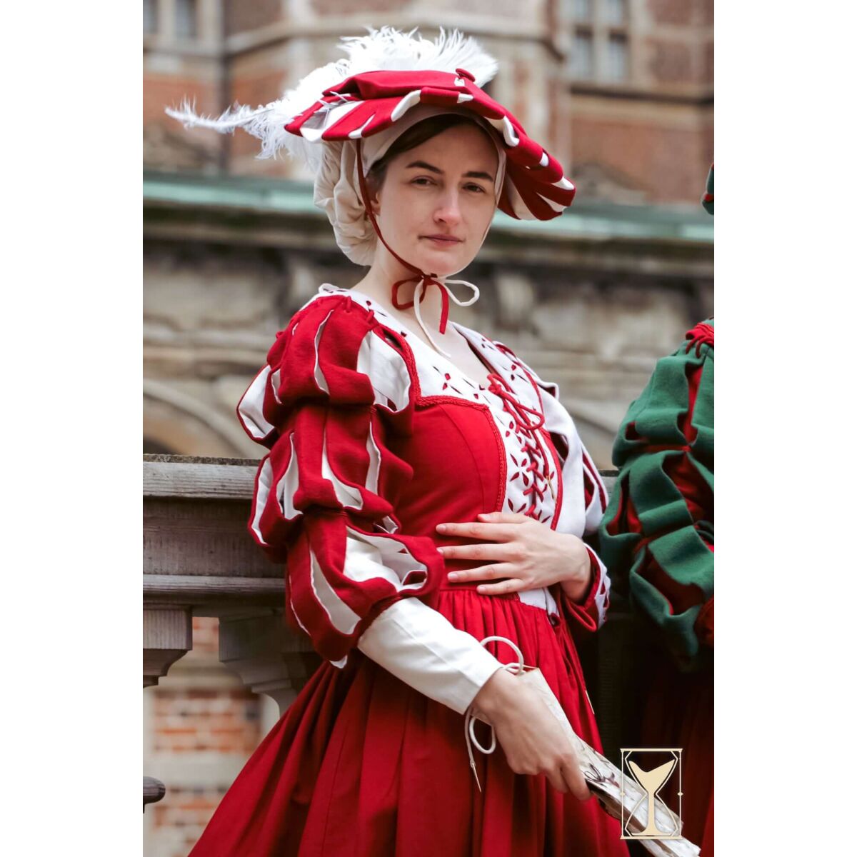 Manches cascade Landsknecht blanc/rouge  box