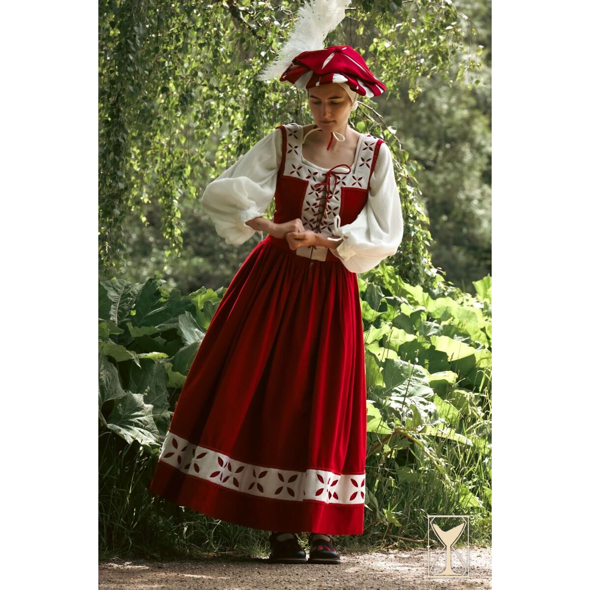 Robe de combatrau blanc/rouge en laine m box