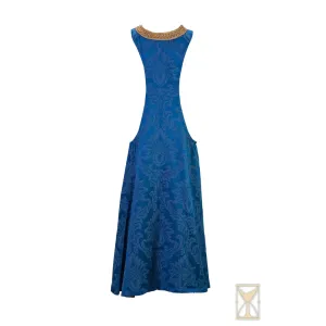 Robe médiévale sans manches en tissu brocart