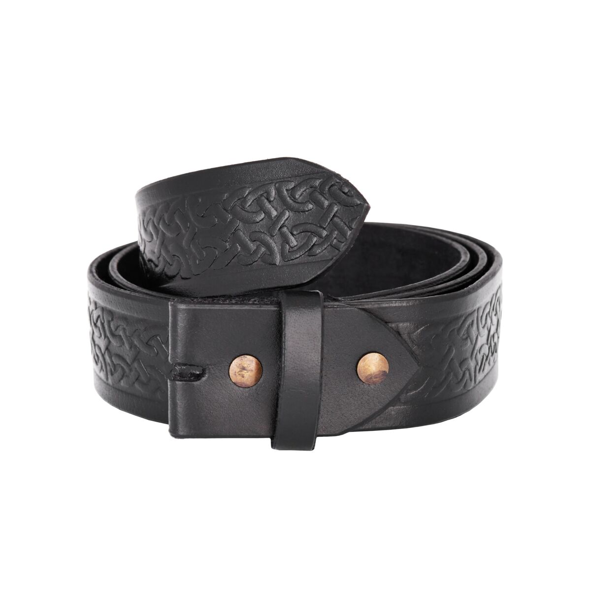 Ceinture en cuir gaufré sans bouc box