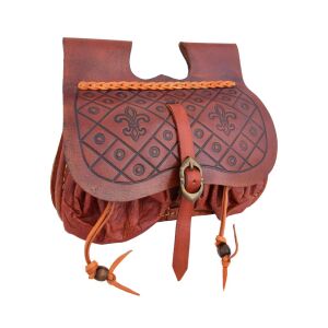 Sac de ceinture médiéval en cuir de...
