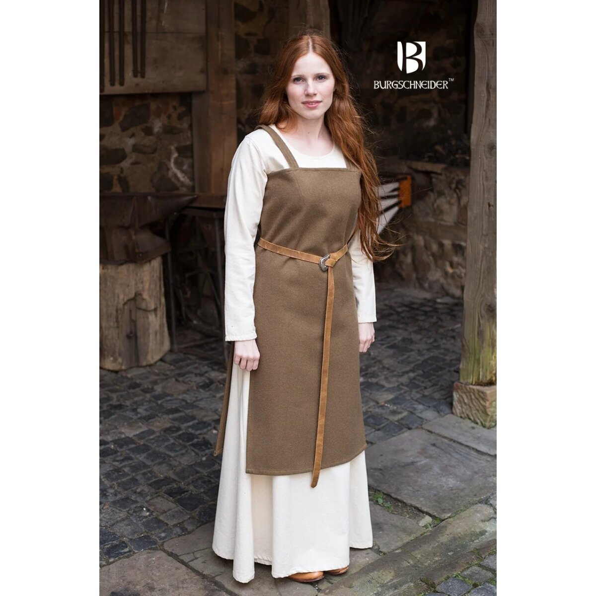 Robe Viking Type Robe à bretelles Jodis Laine Vert...