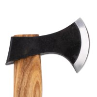 Hache de lancer viking Franziska avec fourreau en cuir 13cm lame de hache