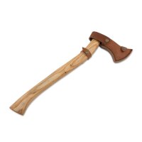 Hache de lancer viking Franziska avec étui en cuir 18cm lame de hache