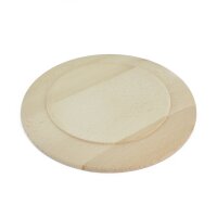 Assiette plate en bois ronde 25cm