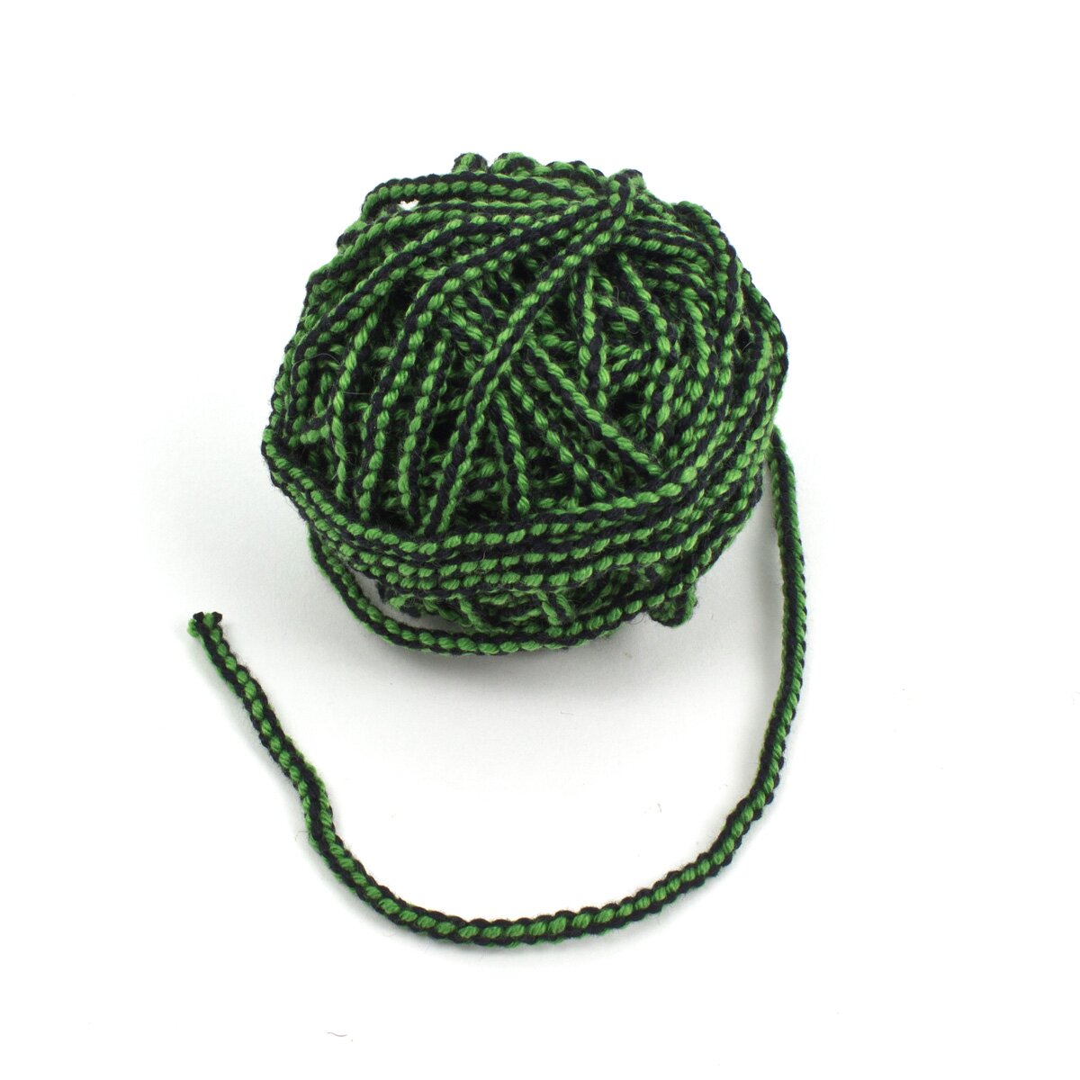 cord yard good green/black 10cm handmade