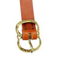 Ceinture médiévale en cuir avec boucle en laiton 20mm brun