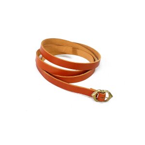 Ceinture médiévale en cuir avec boucle en laiton 15mm brun