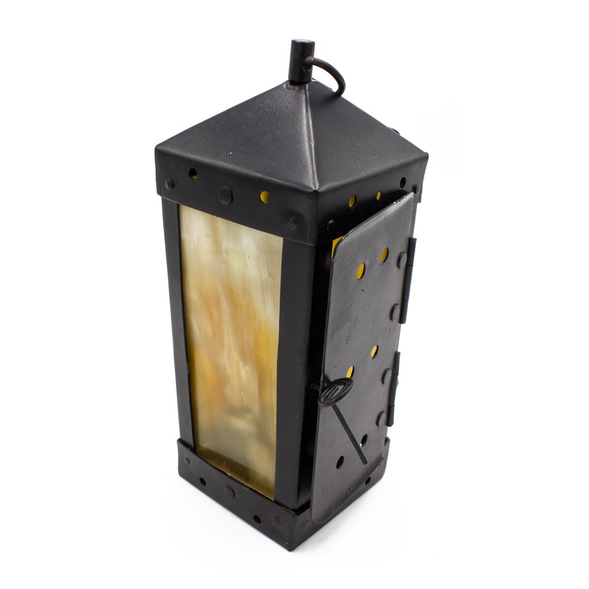 square horn plated lantern