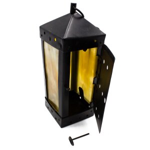 square horn plated lantern