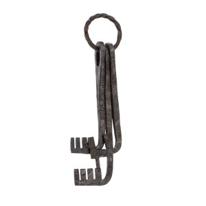 hand-forged medieval key ring