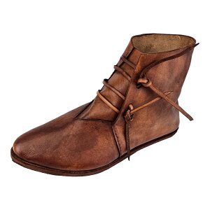 Chaussures médiévales type London à double semelle cloutée Marron