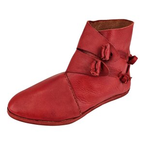 Chaussures Viking type Jorvik avec double semelle cloutée Korduan-Rouge