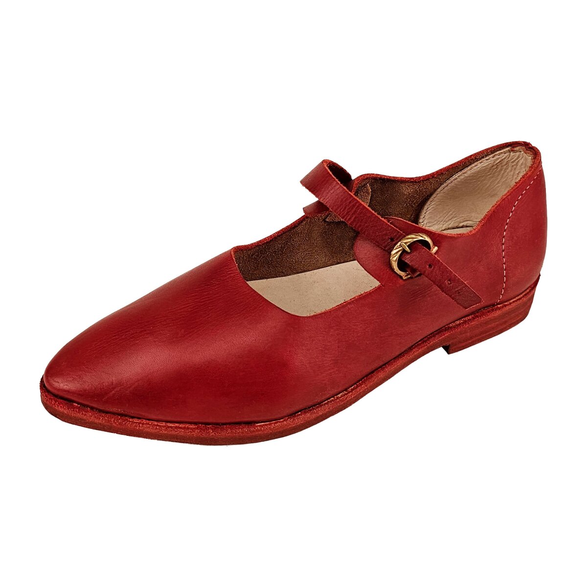 Scarpe tardo medievali Korduan rosso