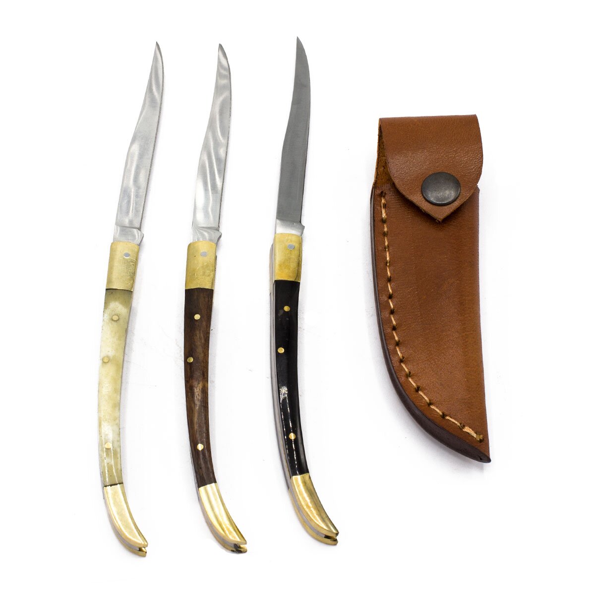 Coltello tascabile o pieghevole con custodia in pelle...