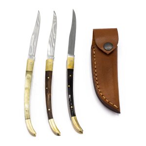 Couteau de poche ou couteau pliant avec étui en cuir Bandolero