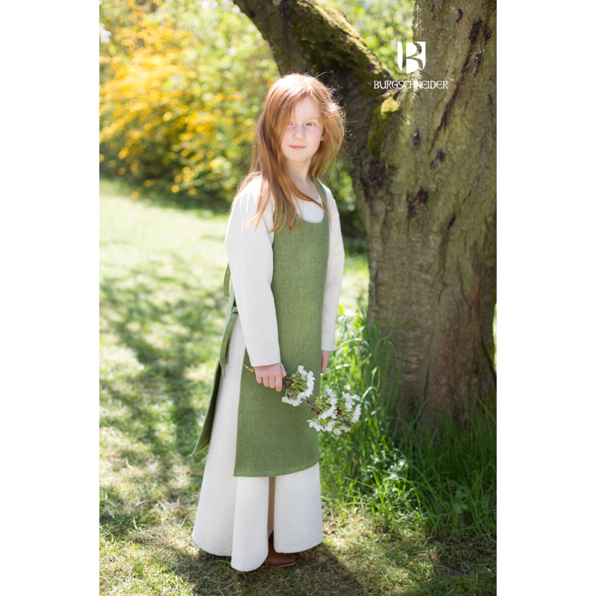 Sur-robe enfant Ylva vert tilleul