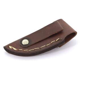 Etui en cuir pour petit couteau de poche 9,5cm brun foncé