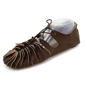 germanic drawstring shoes with rubber sole darkbrown 6th...