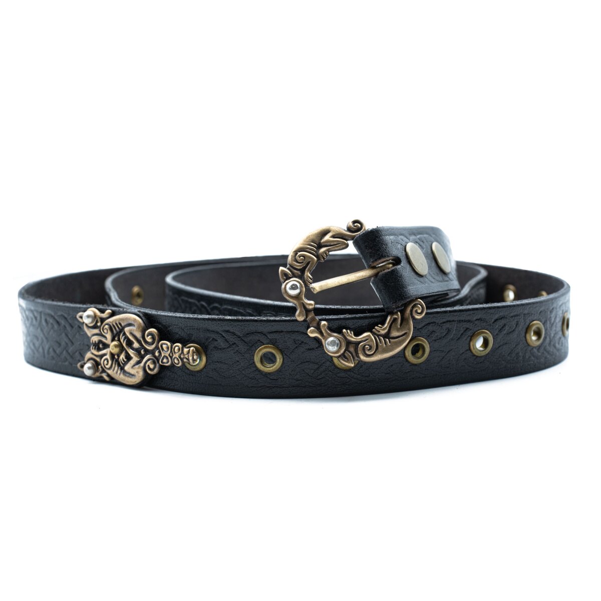 Ceinture viking en cuir avec gaufrage de nœuds en...