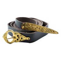 Ceinture viking en cuir denviron 170 cm de long et 2,7 cm de large avec ferrure dextrémité