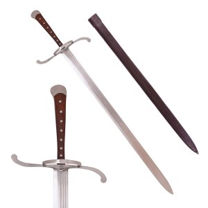 Couteau long 15e-16e siècle Deko Ulfberth, fourreau en cuir inclus