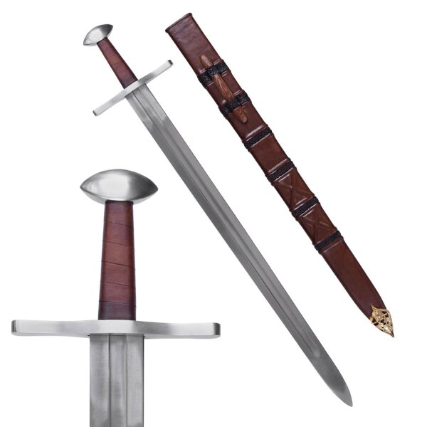 Épée médiévale type Haut Moyen Âge Viking Déco, fourreau inclus