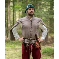 Veste 14-15ème siècle avec manches attachées Marron