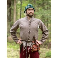 Veste 14-15ème siècle avec manches attachées Marron