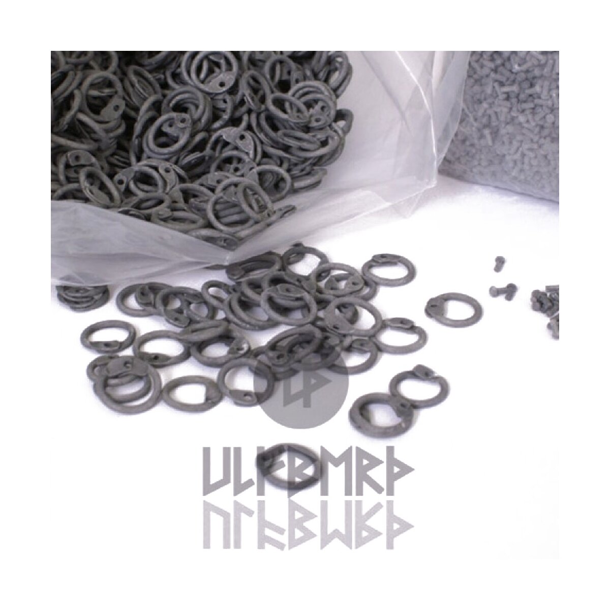 1kg loose round chainmail rings to rivet, incl. round...