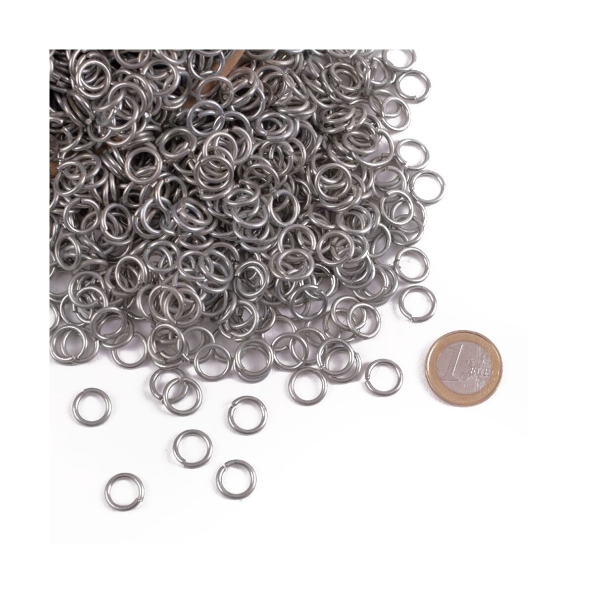 3kg loose round chainmail rings, unriveted, Ø 9mm,...