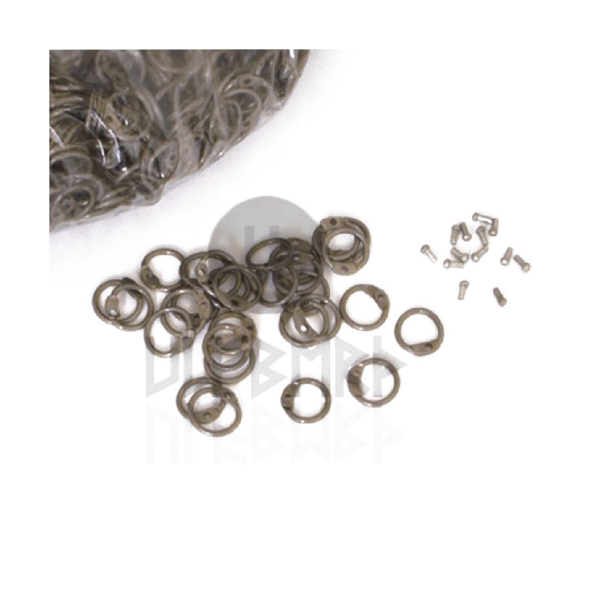 1kg loose round chainmail rings to rivet, incl. round...