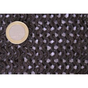 Cotte de mailles Hauberk, anneau plat avec rivets à clavette, Ø 8mm, 1,8mm de large, acier