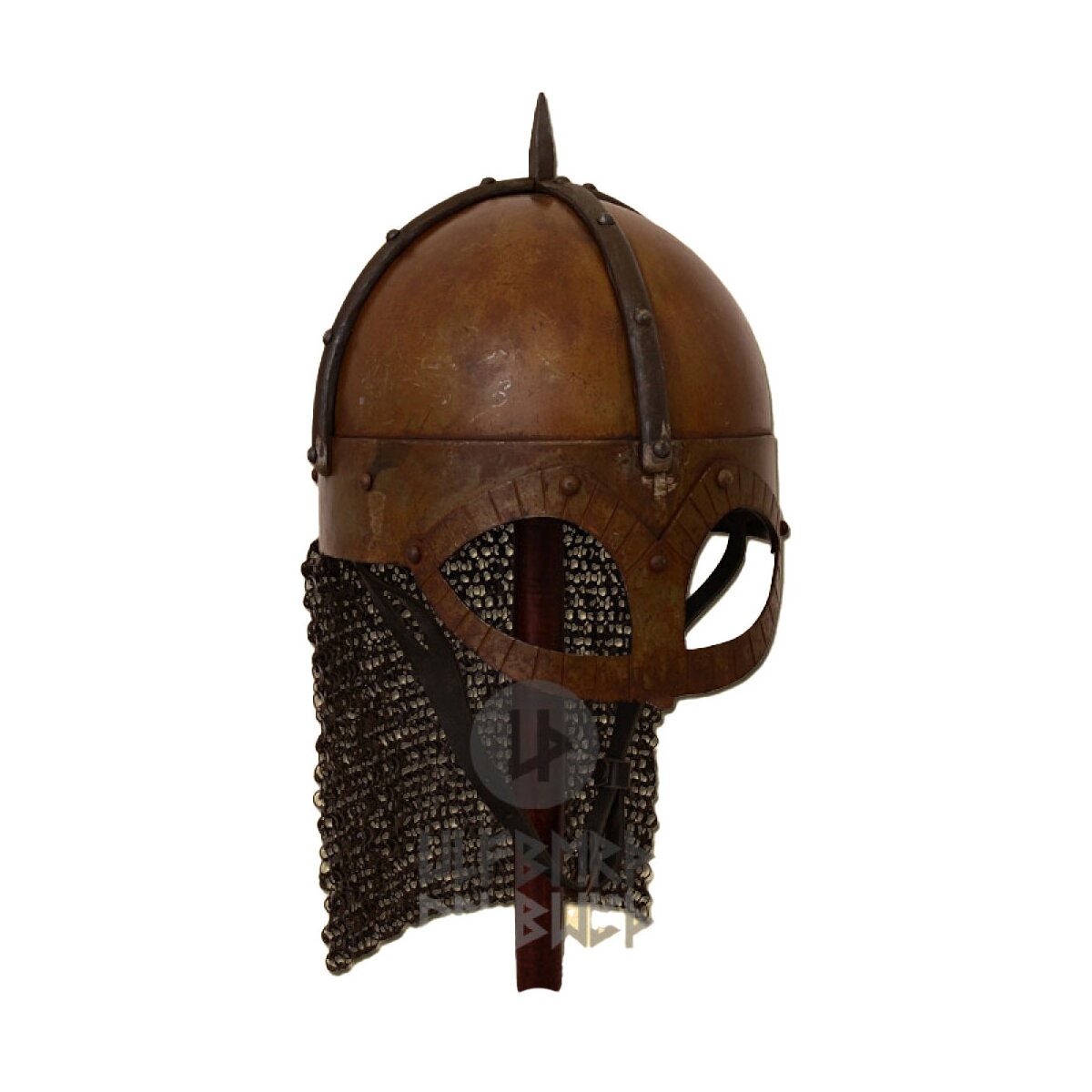 The Gjermundbu Helmet with riveted aventail, 2 mm steel -...