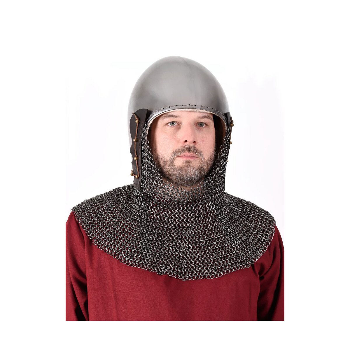 Bascinet Helmet with BTW Aventail, 2 mm steel - battle ready