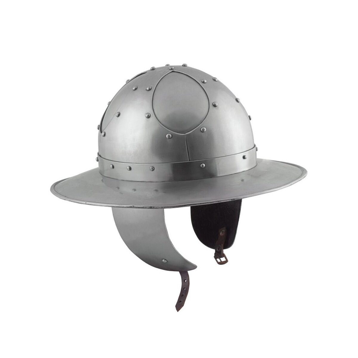 Kettle hat with cheek guards, 2 mm steel - battle ready