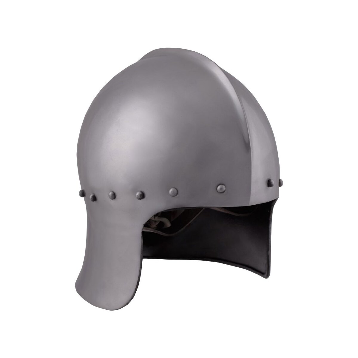 Casque darcher anglais, 15e siècle, acier de 1,6 mm