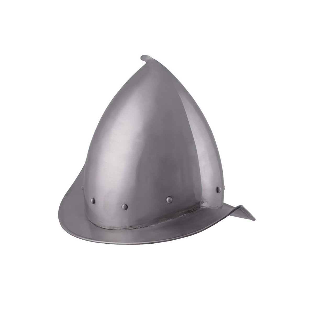 Casque Morion pointu avec insert en cuir 1,3mm acier