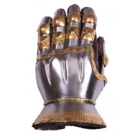 1 paire de gants en sablier, env.1390, en acier de 1,6mm - adaptés au combat dexhibition